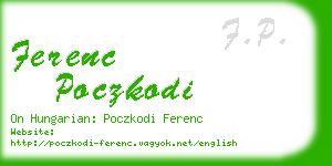 ferenc poczkodi business card